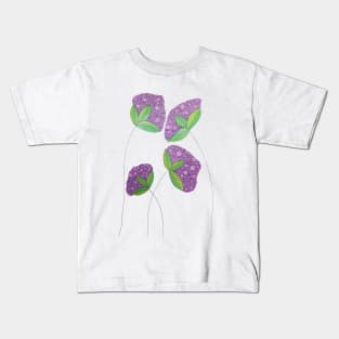 purple flowers Kids T-Shirt